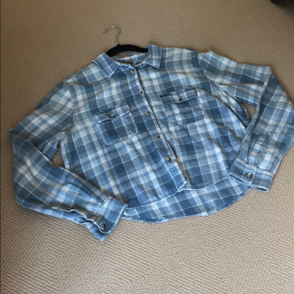 Topshop Cropped Flannel
